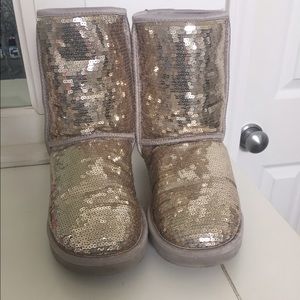 Silver sequin Uggs